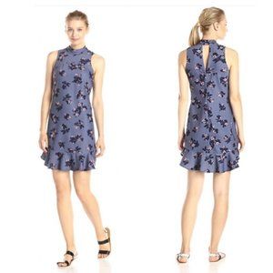 Rebecca Taylor Women's Floral Alyssum Sleeveless Mock Neck Shift Dress, 6 EUC